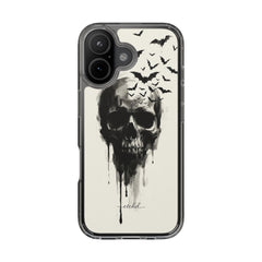 Ink Skull Clear Phone Case by etchd, view 35