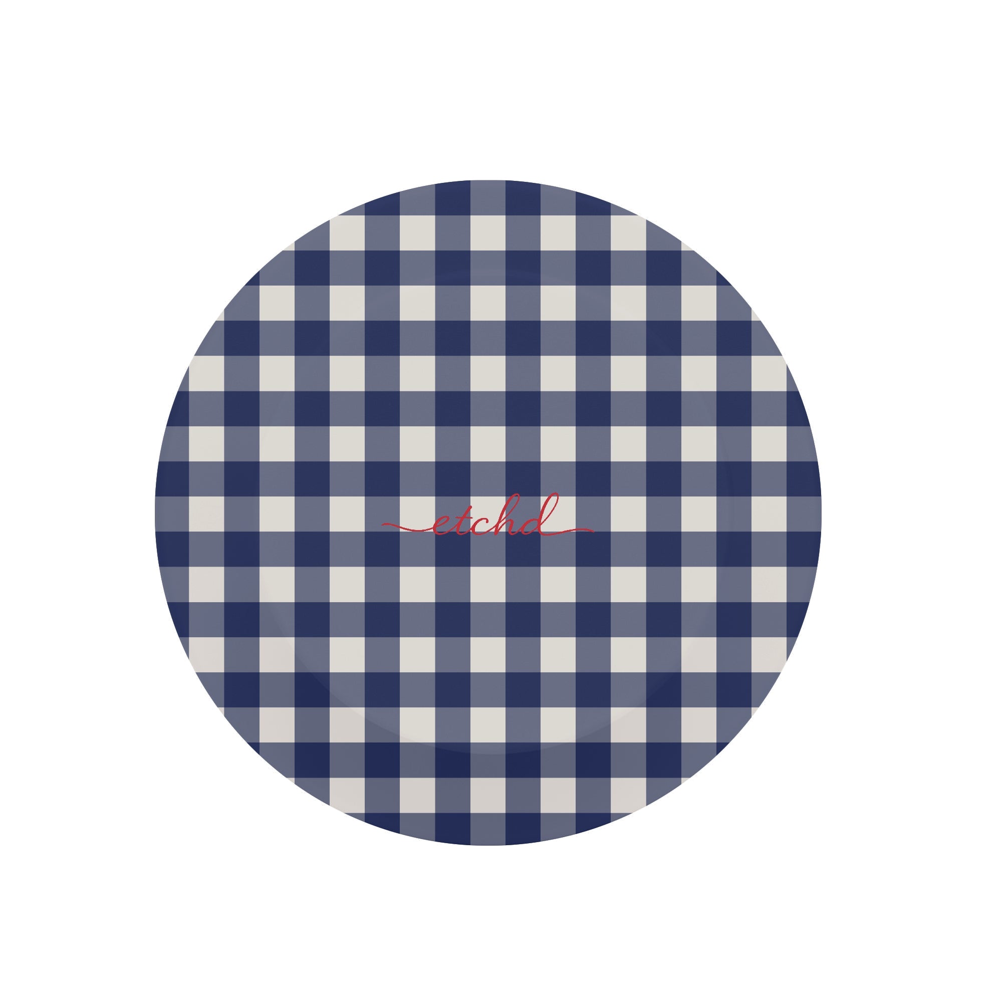 Navy & Cream Gingham Phone Grip And Stand by etchd, view 2