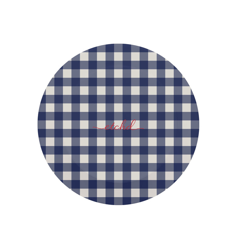 Navy & Cream Gingham Handyhalterung und Ständer-zoom-