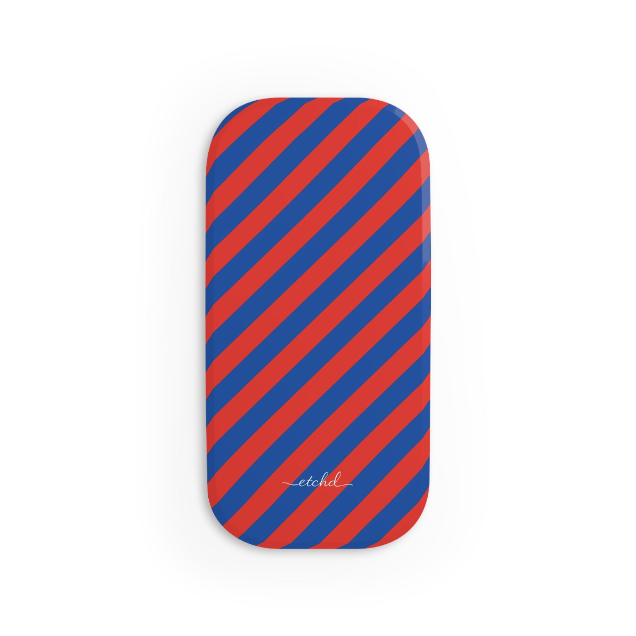 Cobalt And Poppy Diagonal Click-On Phone Grip by etchd, view 2