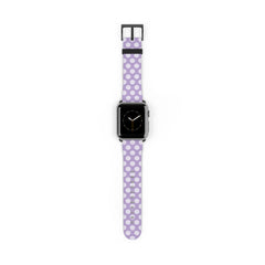 Cream & Lilac Polka Dot Smartwatch Strap by etchd