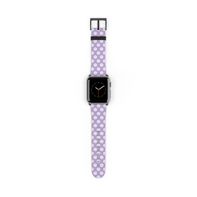 Cream & Lilac Polka Dot Smartwatch Strap-zoom-