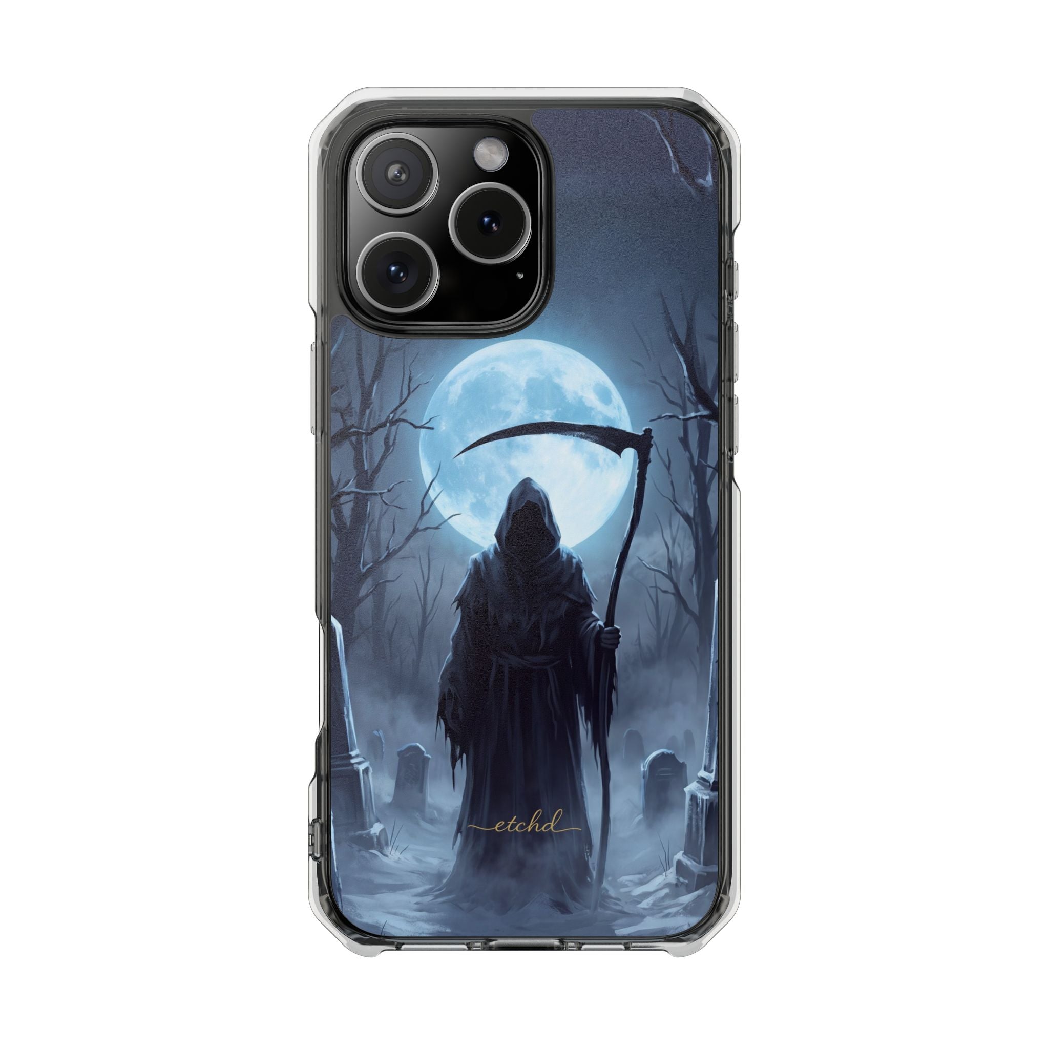 The Reaper Clear Magnetic Phone Case by etchd