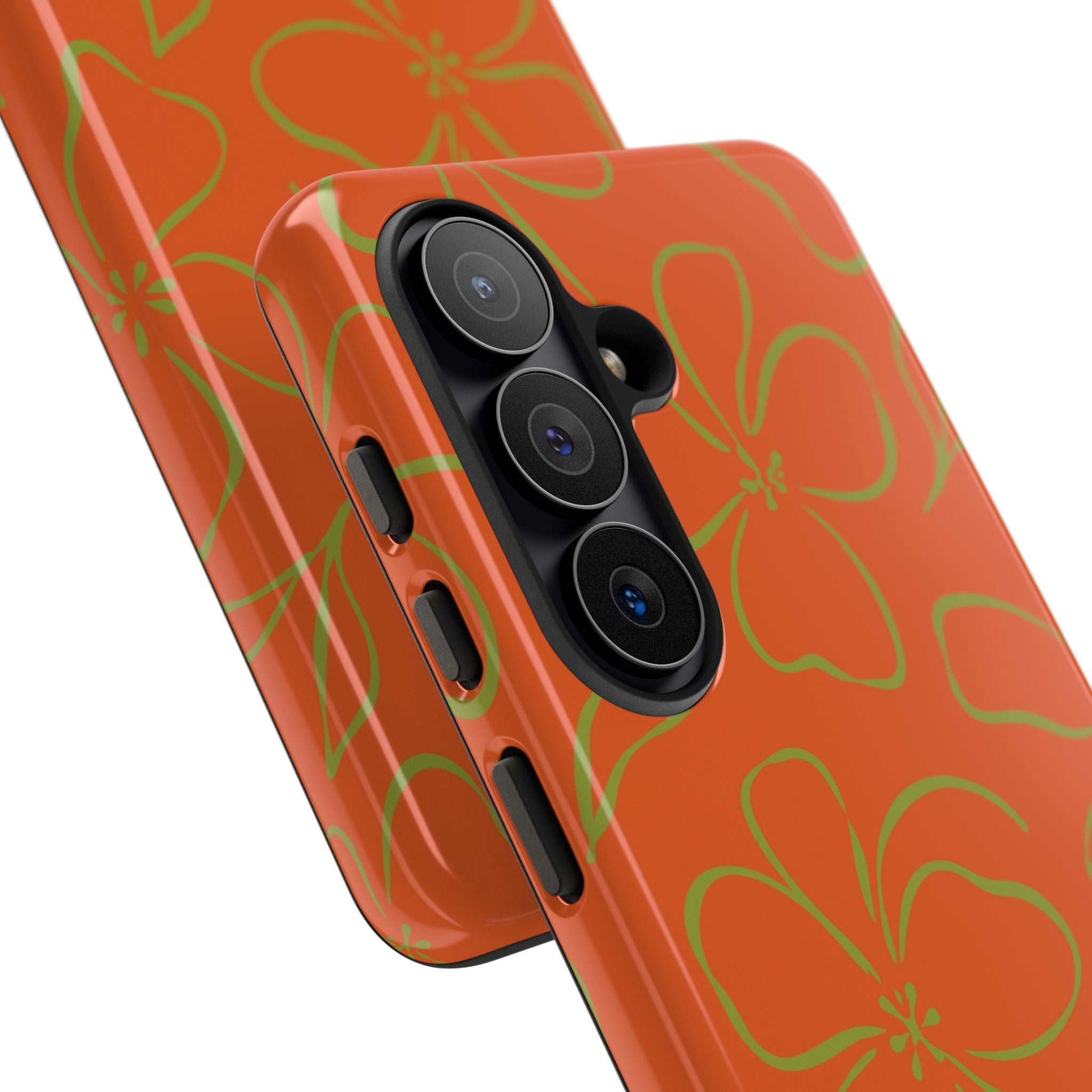 Persimmon & Wasabi Floral Phone Case by etchd, view 209