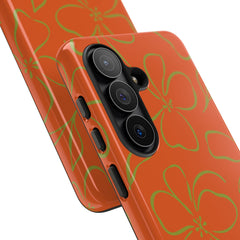 Persimmon & Wasabi Floral Phone Case by etchd, view 209