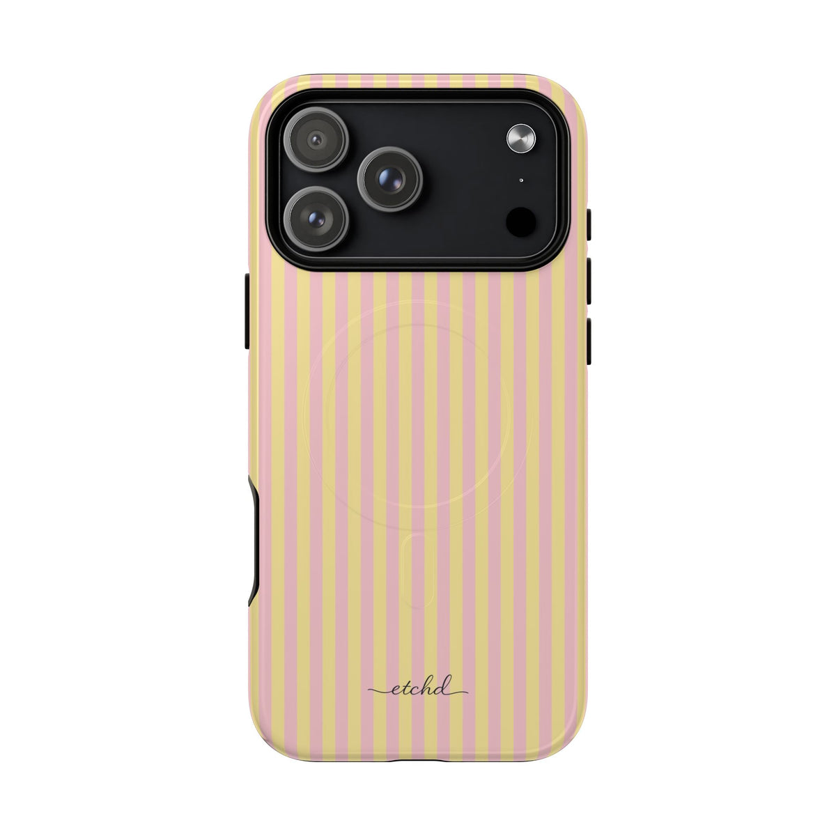 Pink & Butter Striped Magnetic Phone Case by etchd, view 79