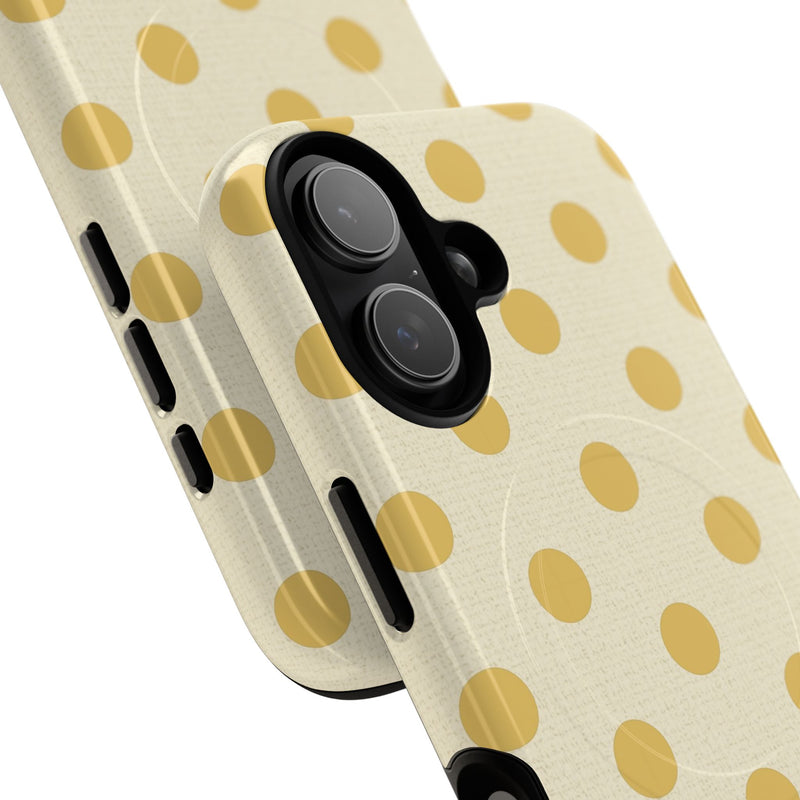 Butter & Cream Polka Dot Magnetic Phone Case by etchd, view 87