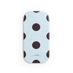 Plum And Blue Polka Dot Click-On Phone Grip by etchd