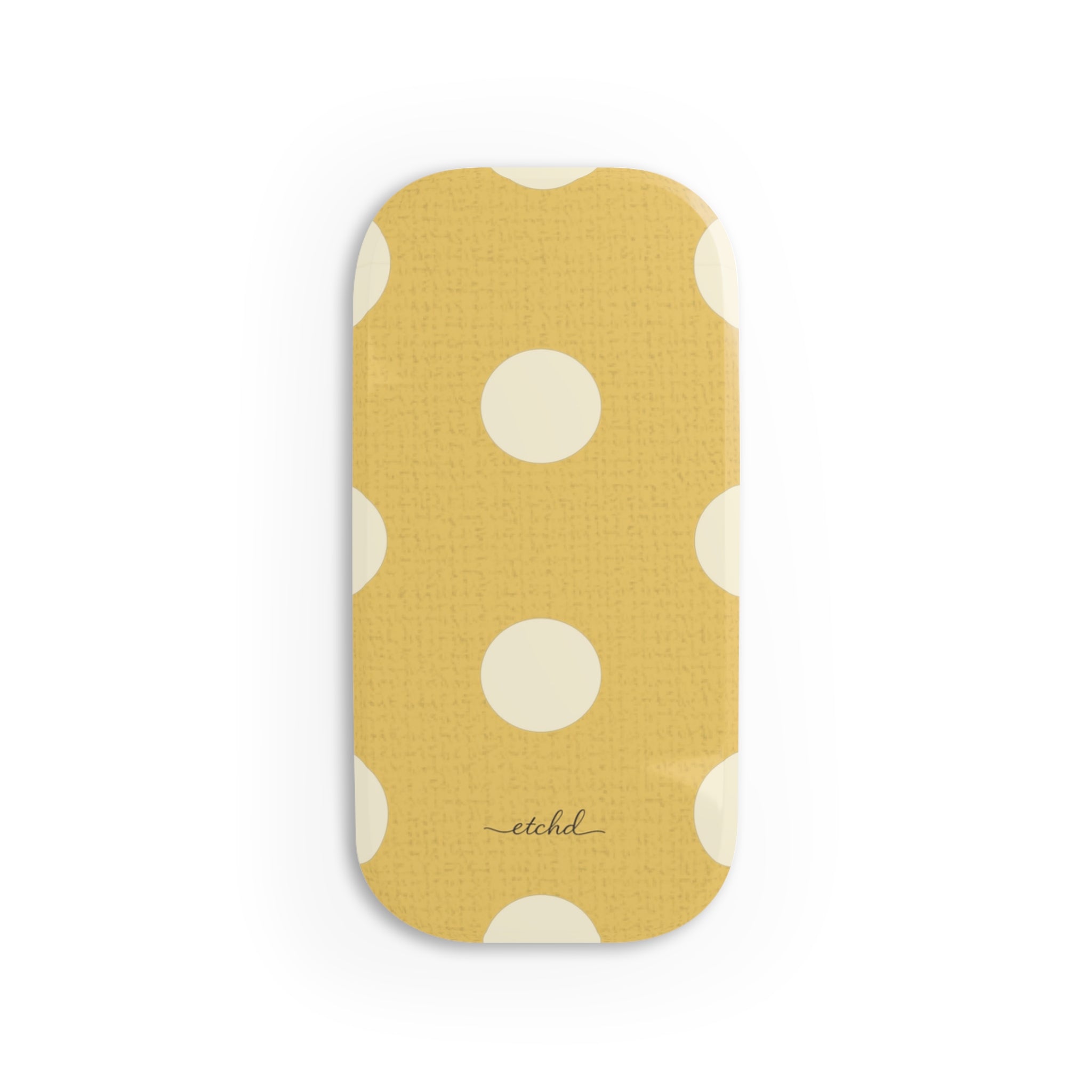 Cream & Butter Polka Dot Click-On Phone Grip by etchd
