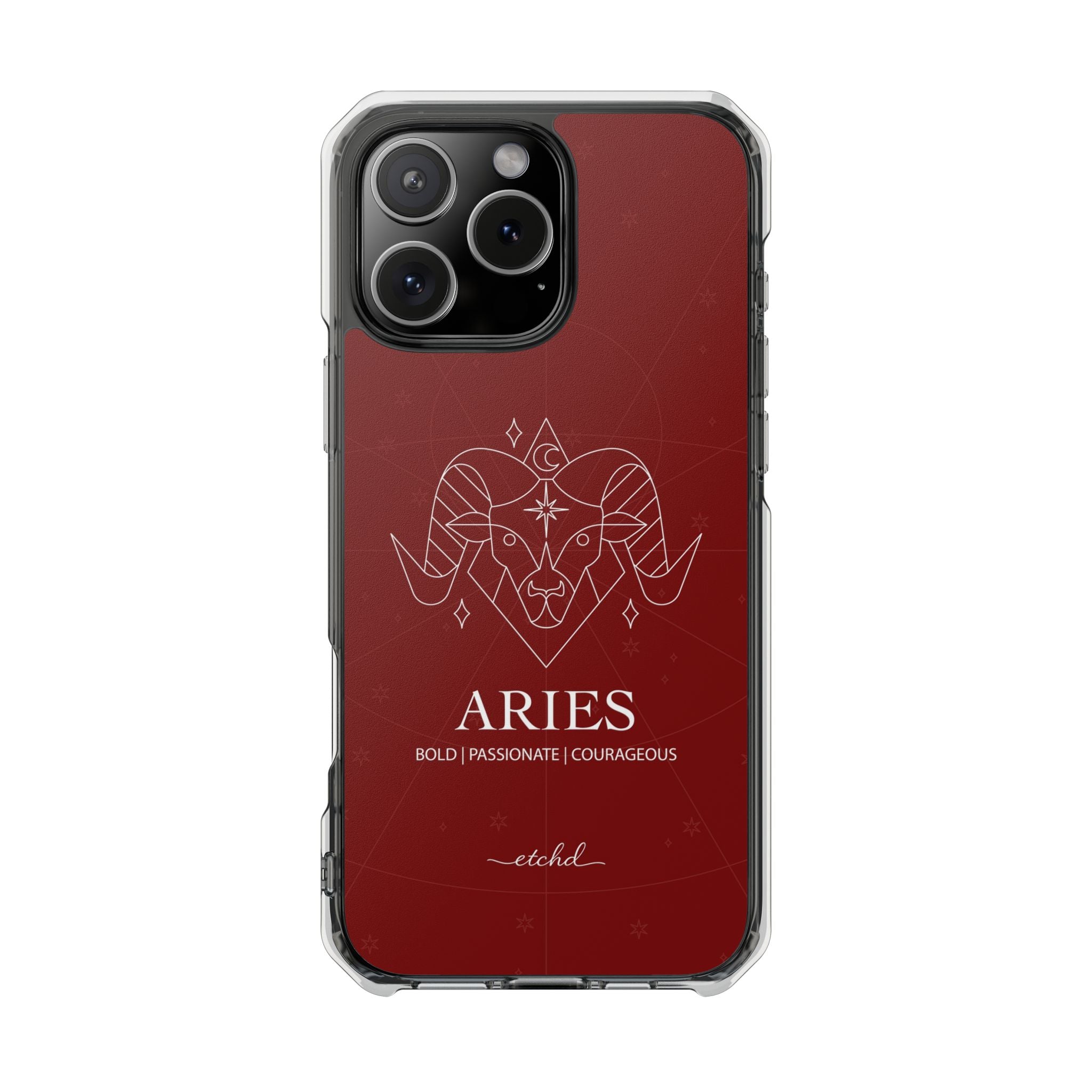 Aries Clear Magnetic Phone Case by etchd
