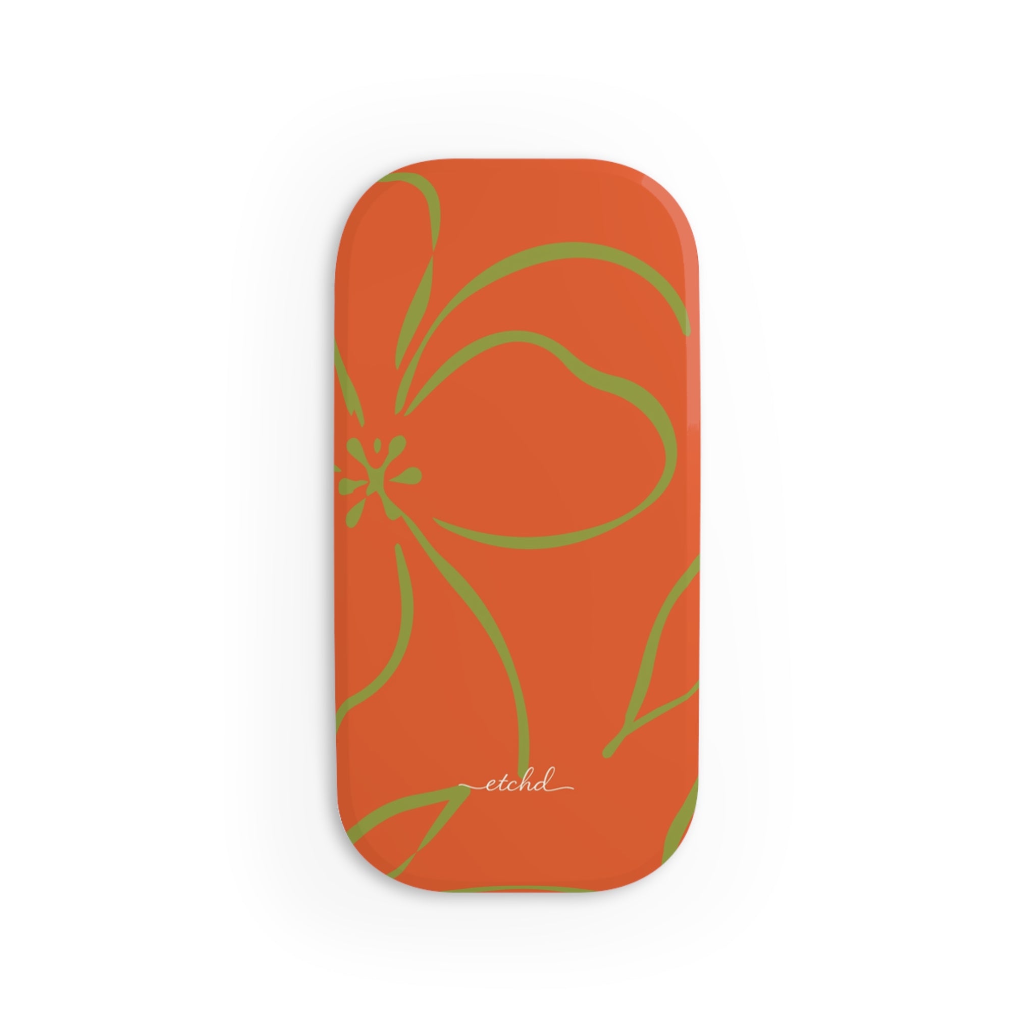 Persimmon & Wasabi Floral Anello clip per telefono di etchd, vista 2