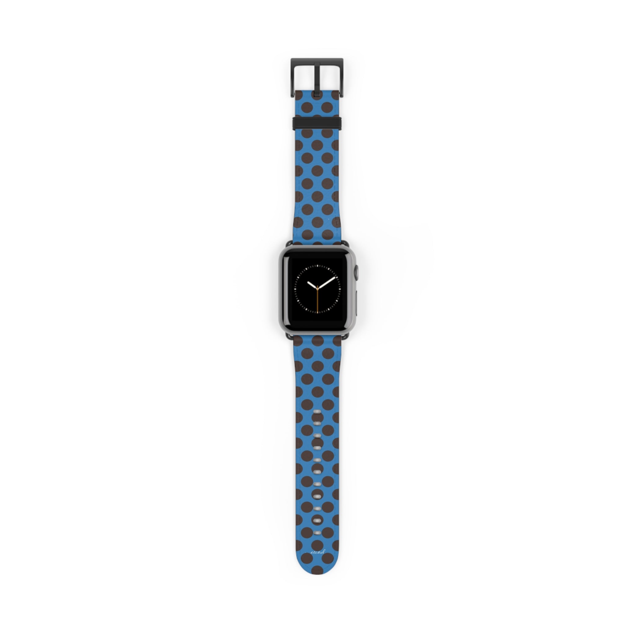 Espresso And Cerulean Polka Dot Smartwatch Strap by etchd