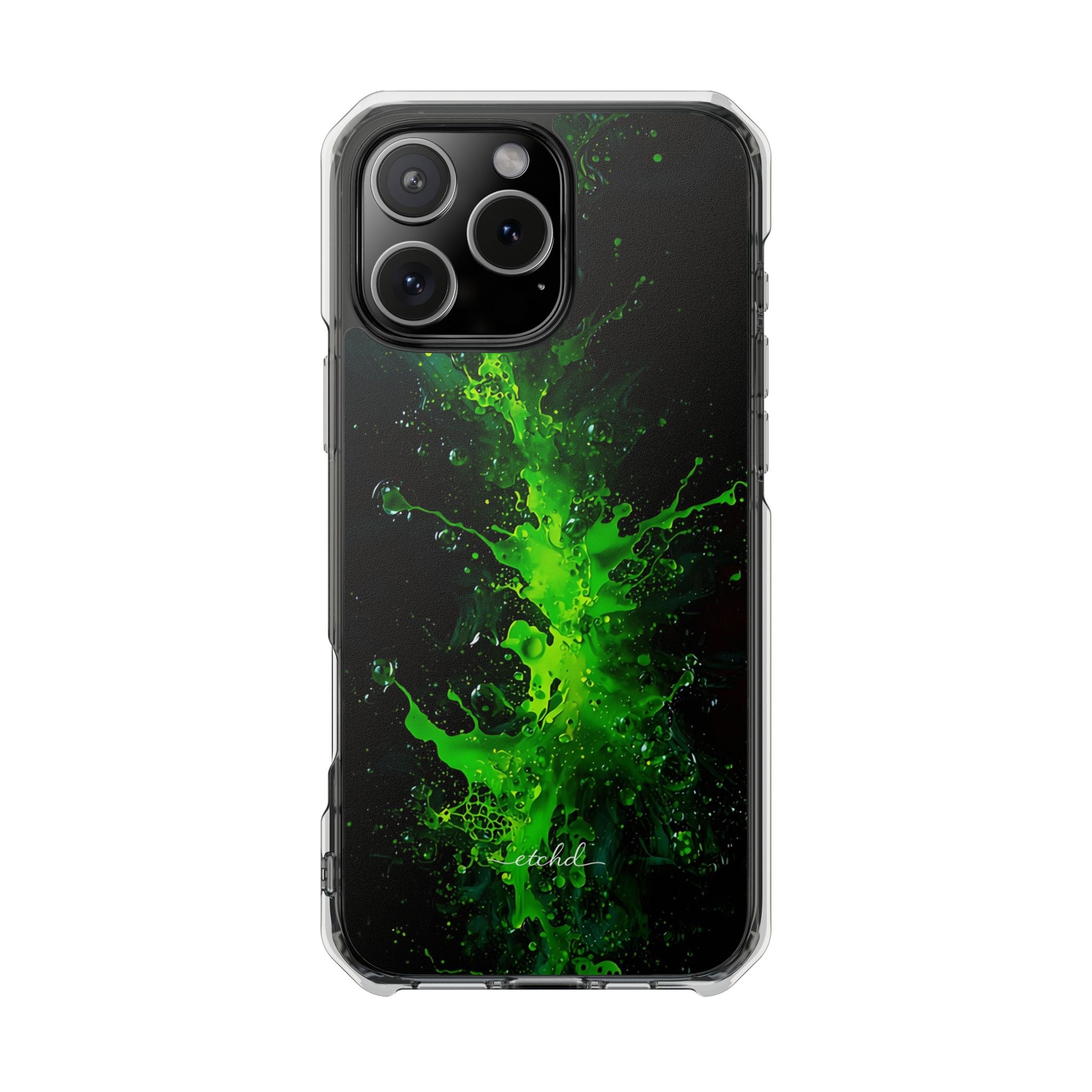 Toxic Bloom Clear Magnetic Phone Case by etchd