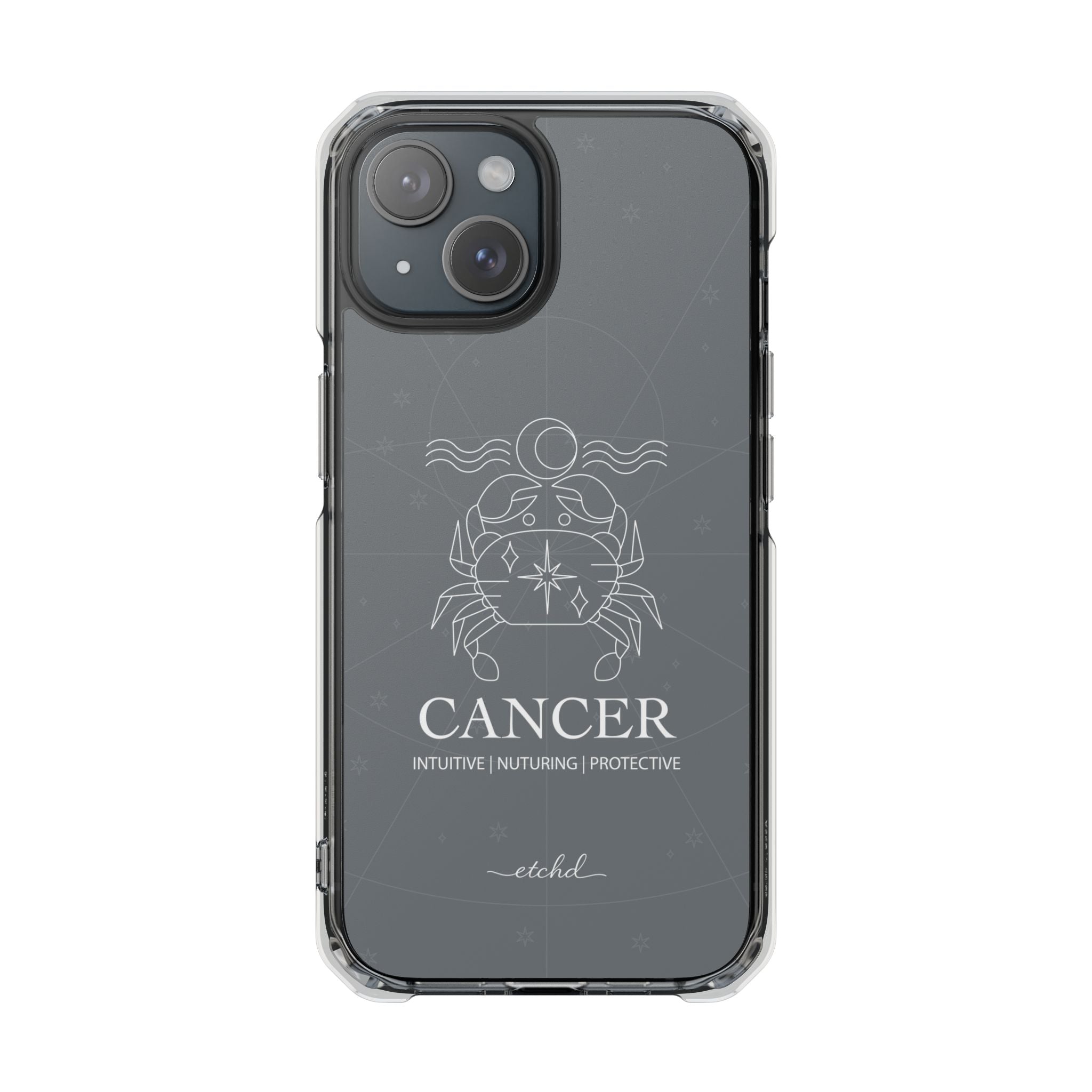 Cancer Clear Magnetic Phone Case by etchd, view 2