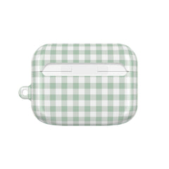 Sage & White Gingham AirPod Case by etchd, view 7