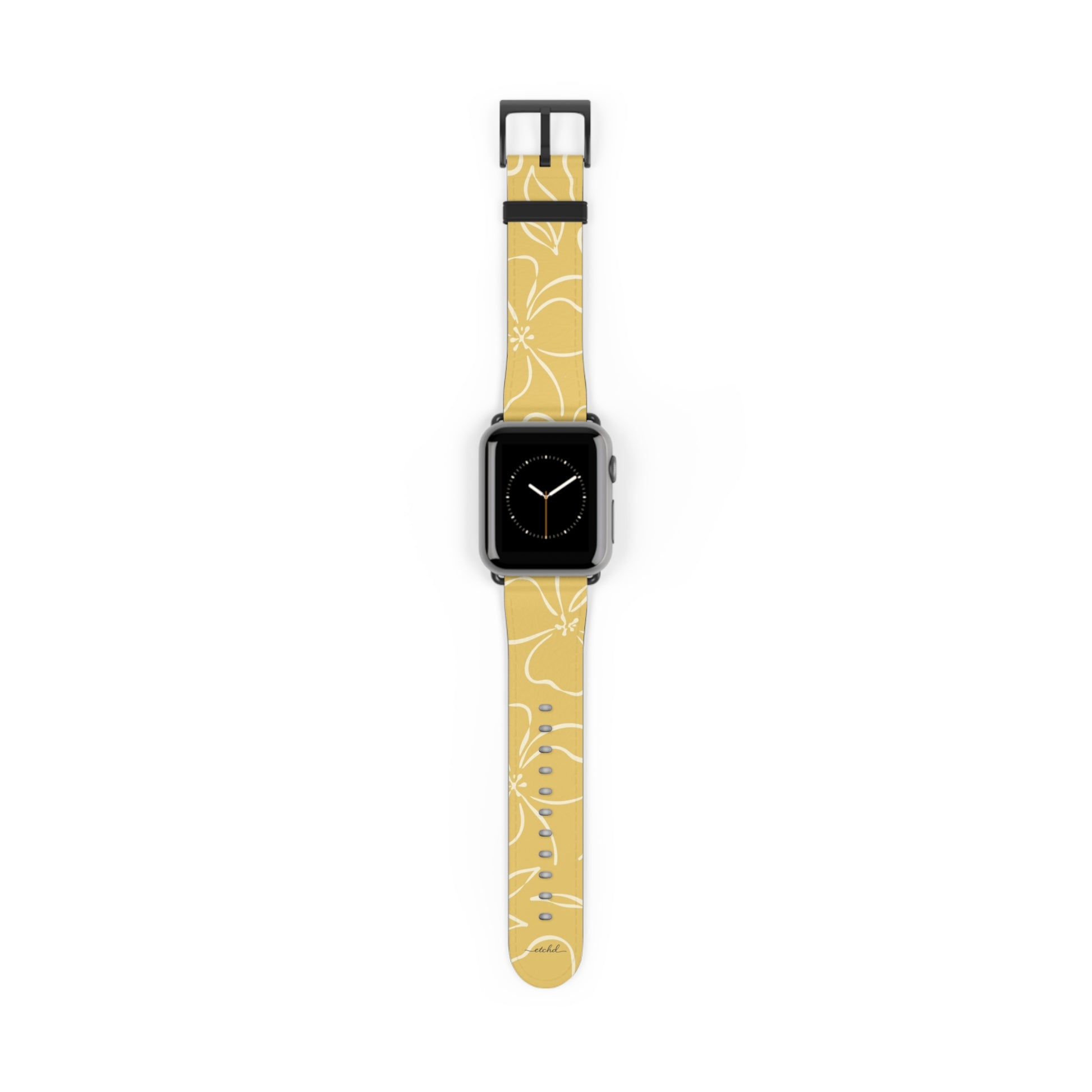 Butter & Cream Floral Smartwatch Strap by etchd
