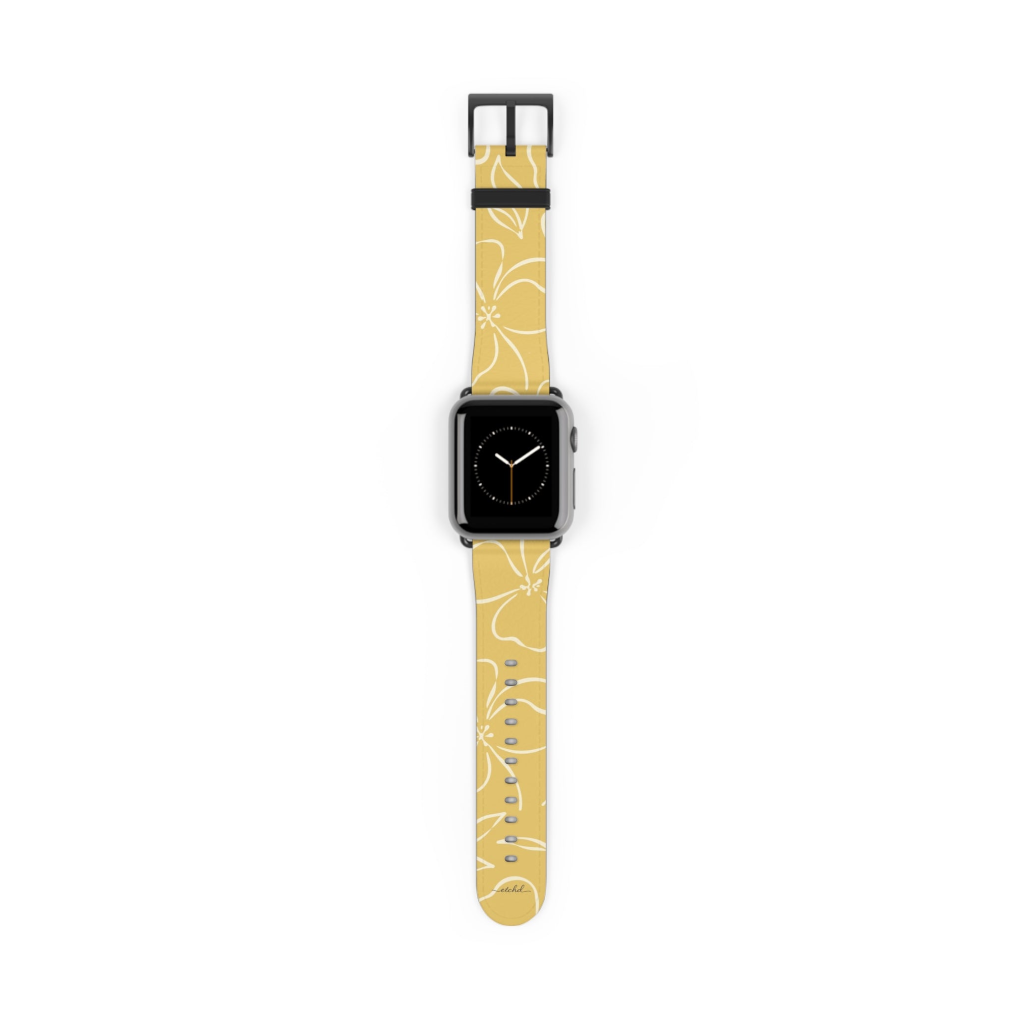Butter & Cream Floral Smartwatch Strap by etchd