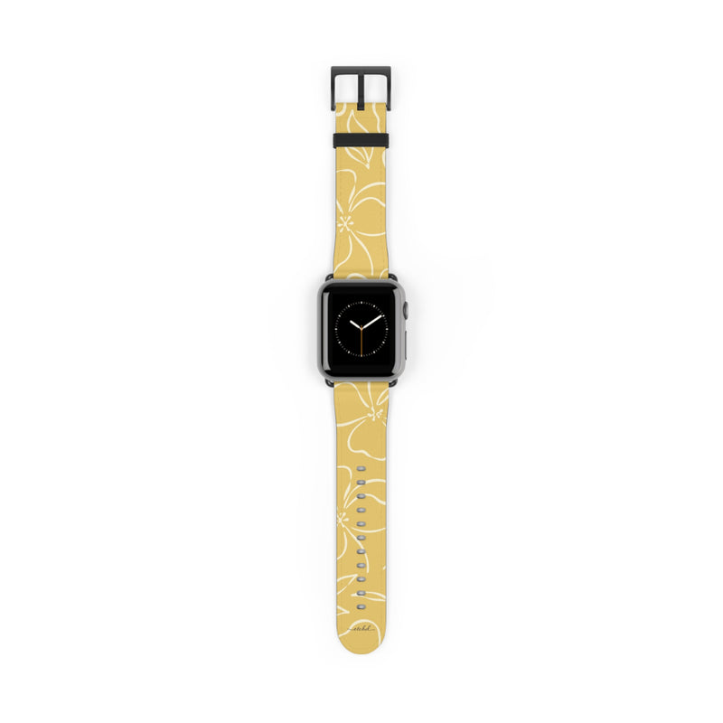 Butter & Cream Floral Smartwatch Strap by etchd