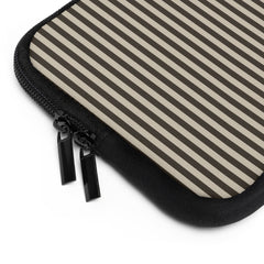 Cream & Brown Striped Laptop Sleeve by etchd, view 12