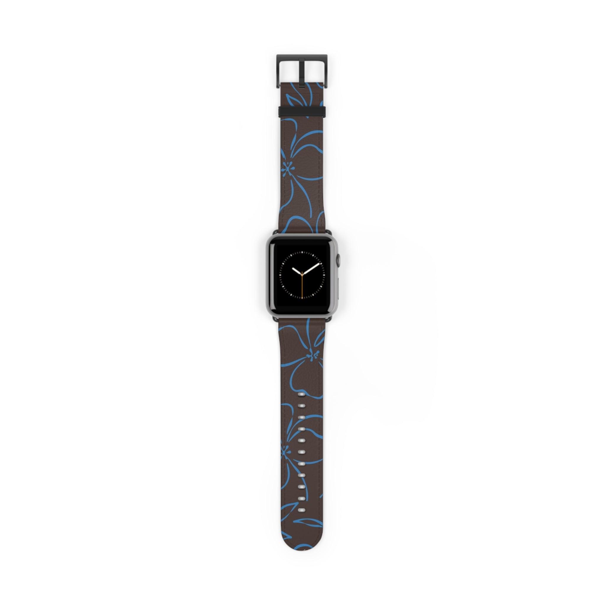Espresso & Cerulean Floral Cinturino per smartwatch di etchd, vista 2
