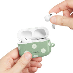 Cream & Sage Polka Dot AirPod Case by etchd, view 11