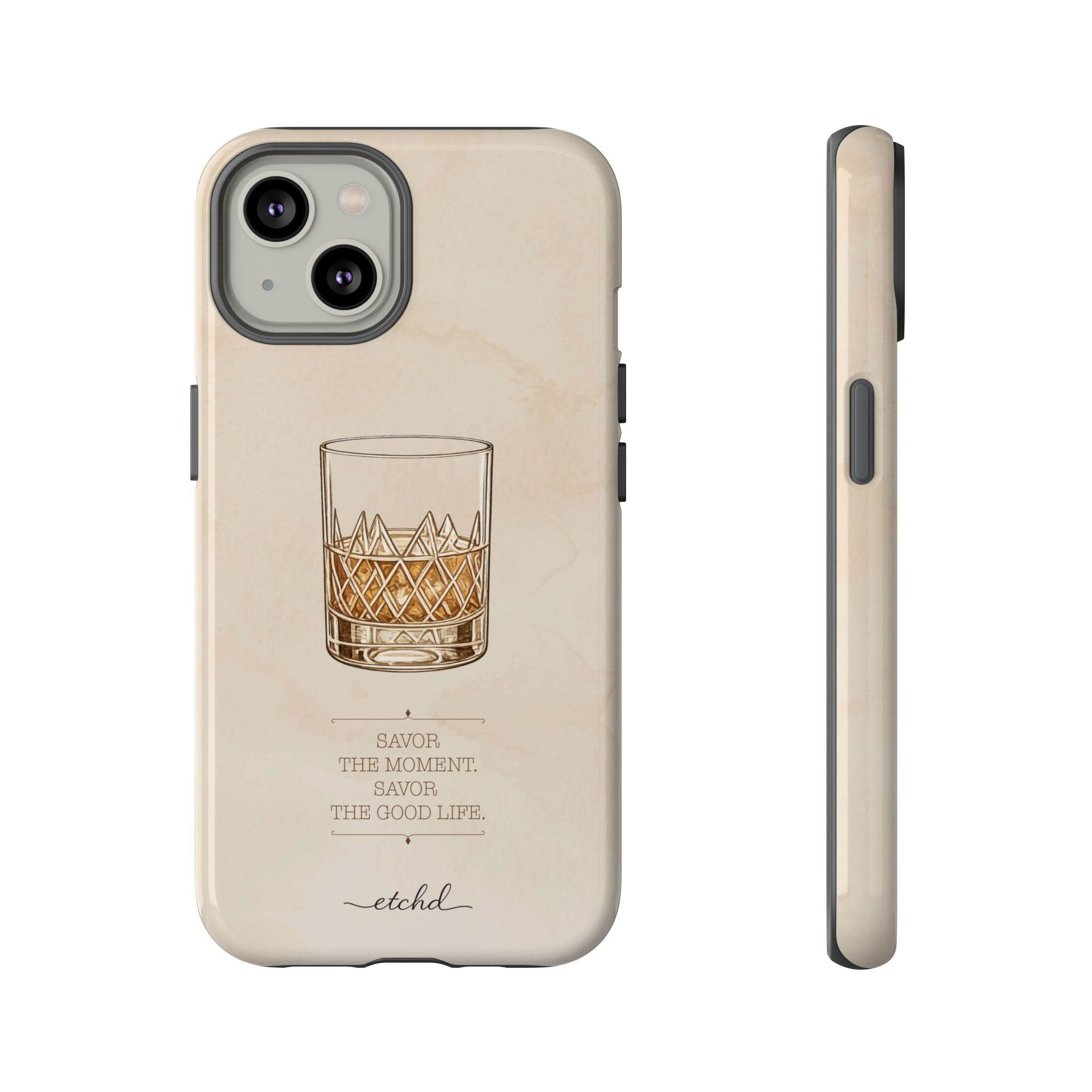 Savor the Moment Phone Case by etchd, view 2