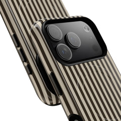 Cream & Brown Striped Magnetic Phone Case by etchd, view 99