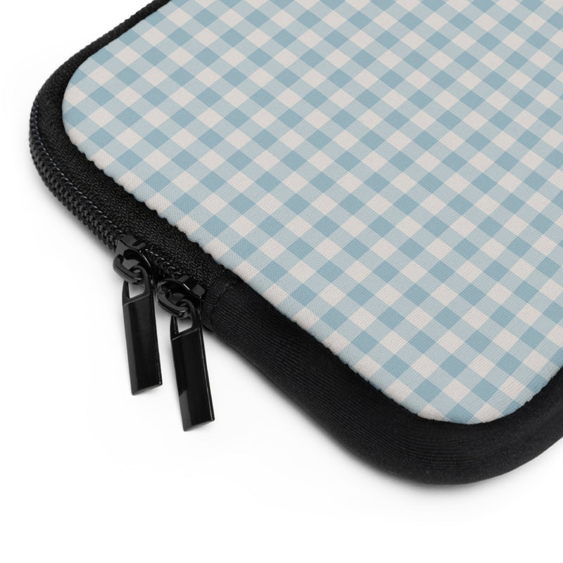 Cornflower Gingham Laptop Sleeve-zoom-