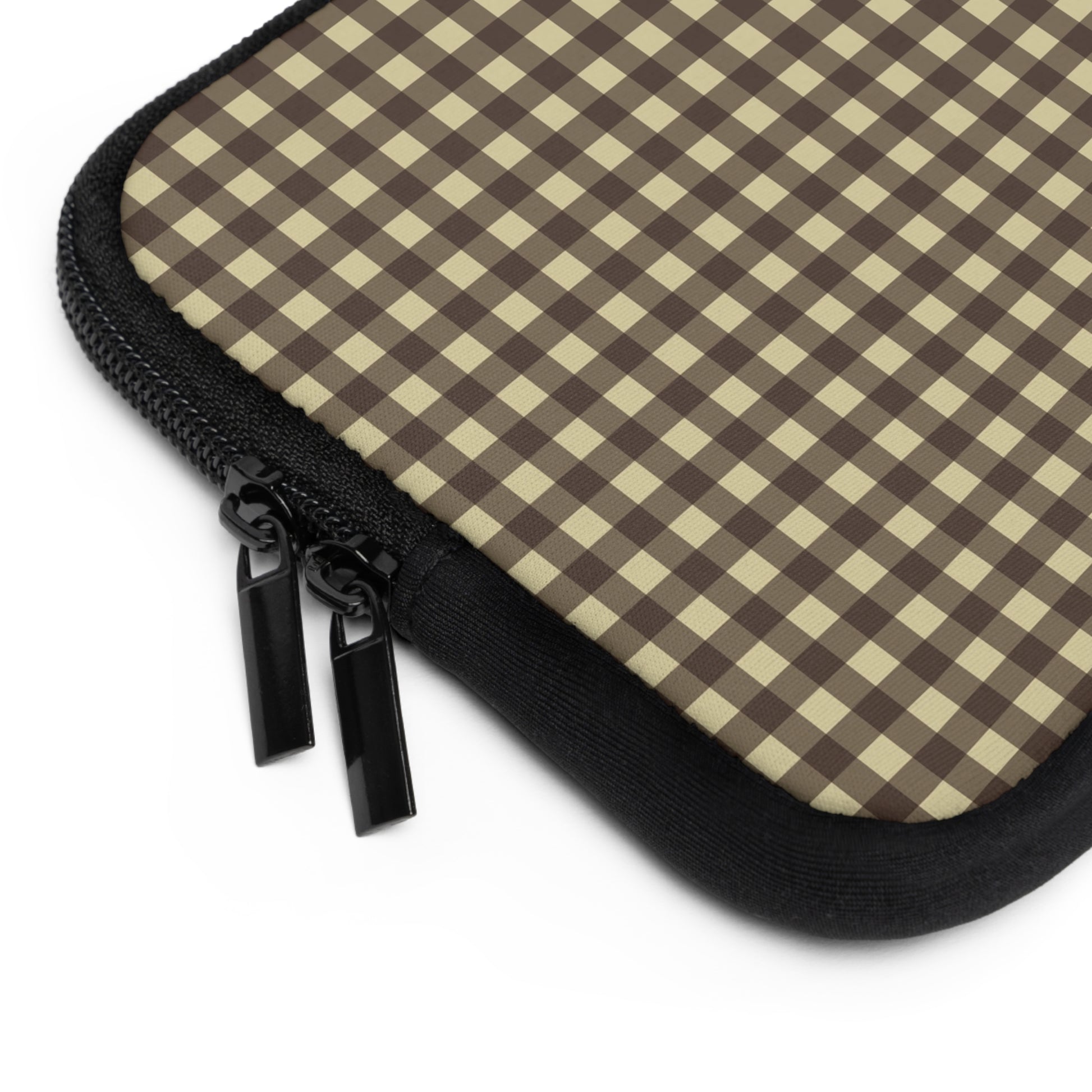 Butter & Brown Gingham Laptop Sleeve by etchd, view 12