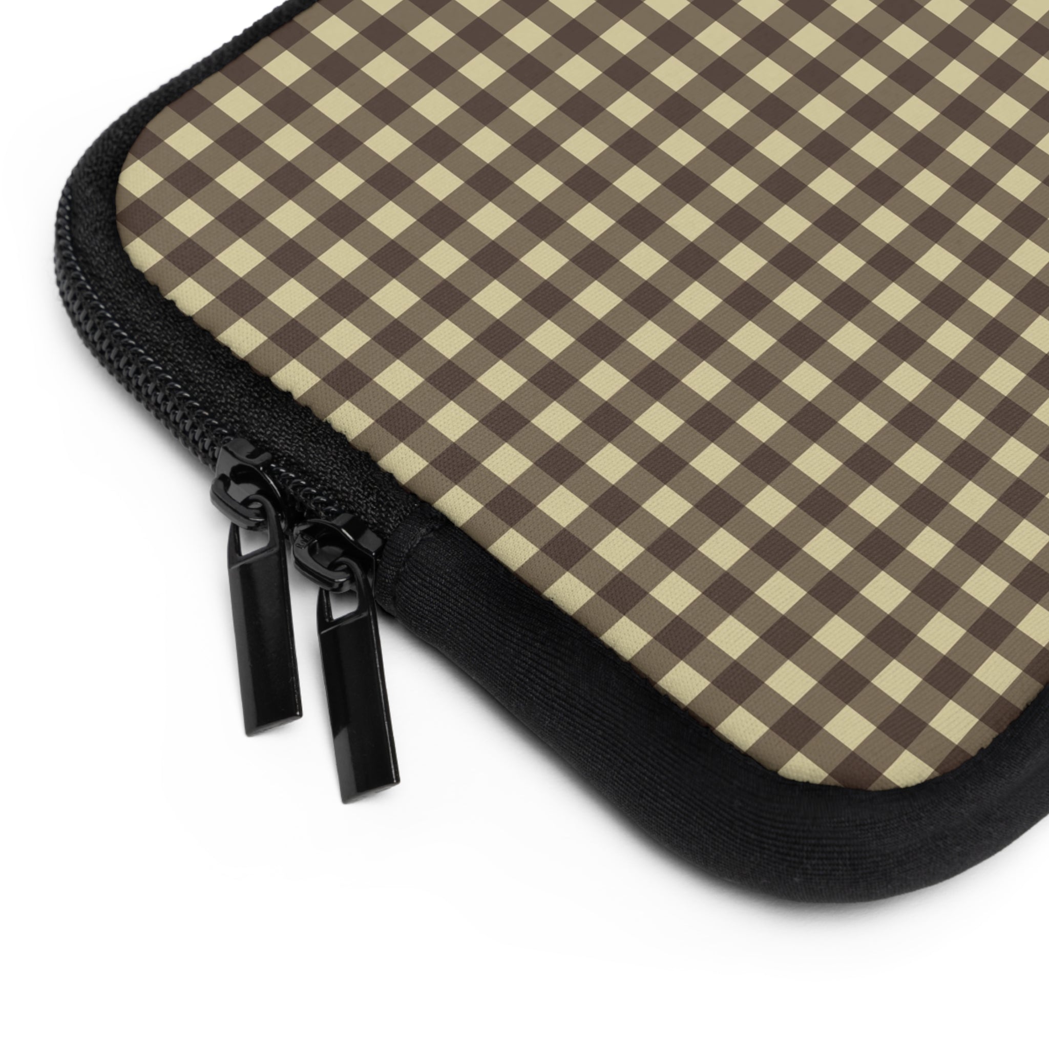 Butter & Brown Gingham Laptop Sleeve by etchd, view 12
