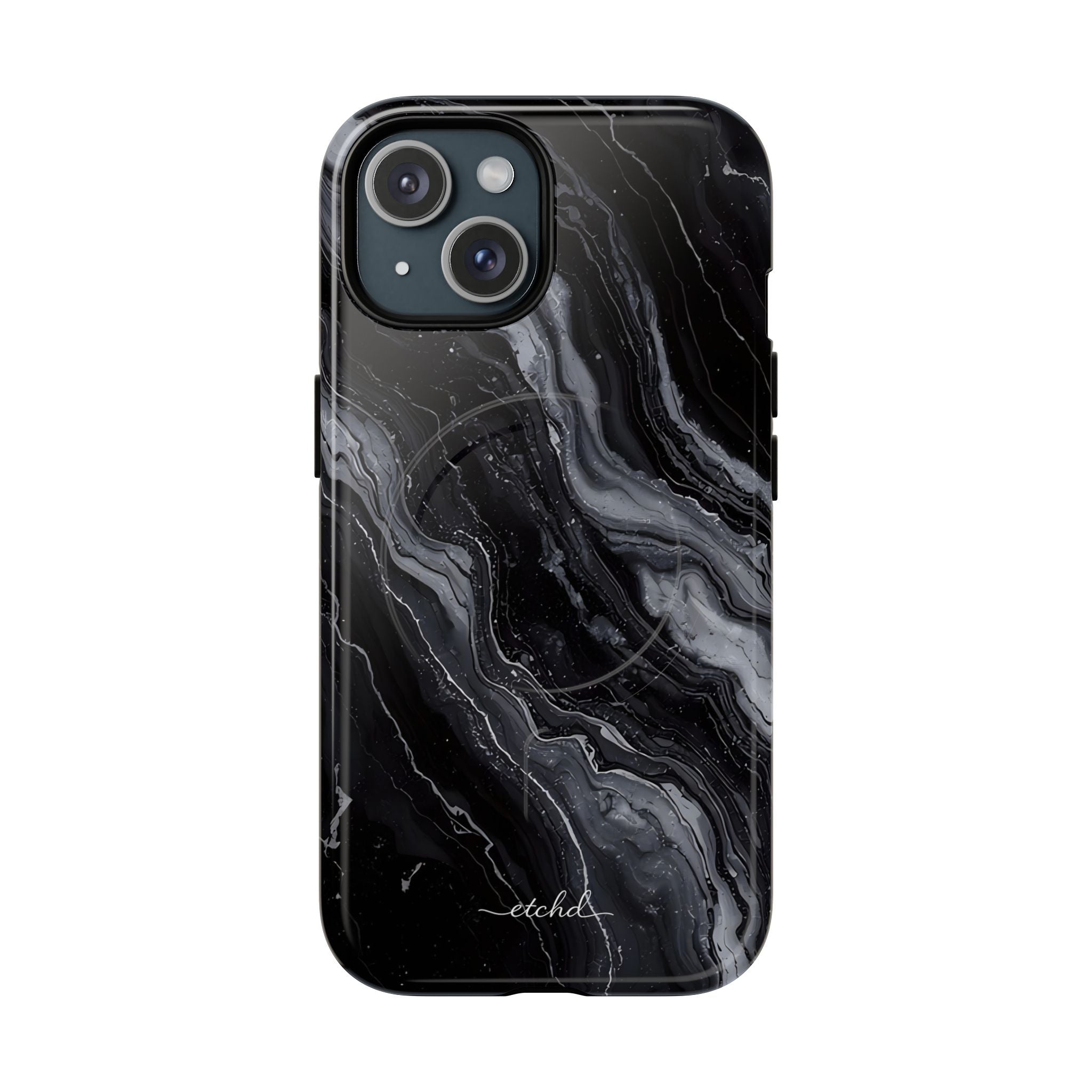 Onyx Pearl Magnetic Phone Case by etchd, view 2