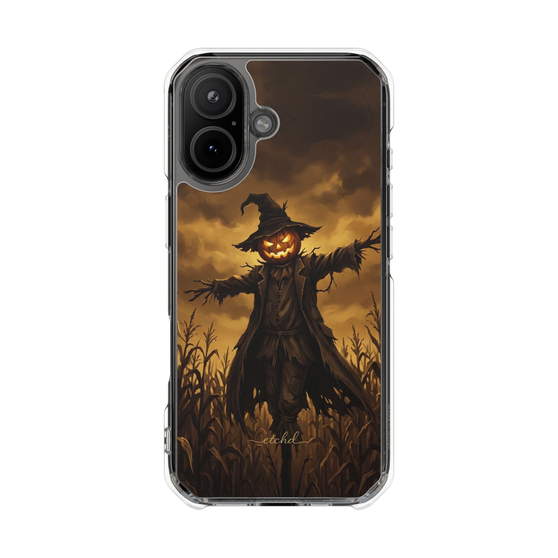 Scarecrow Night Clear Magnetic Phone Case by etchd, view 13