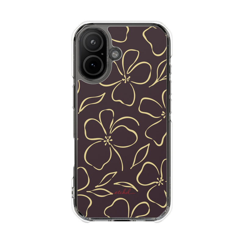Plum & Butter Floral Clear Magnetic Phone Case by etchd, view 13