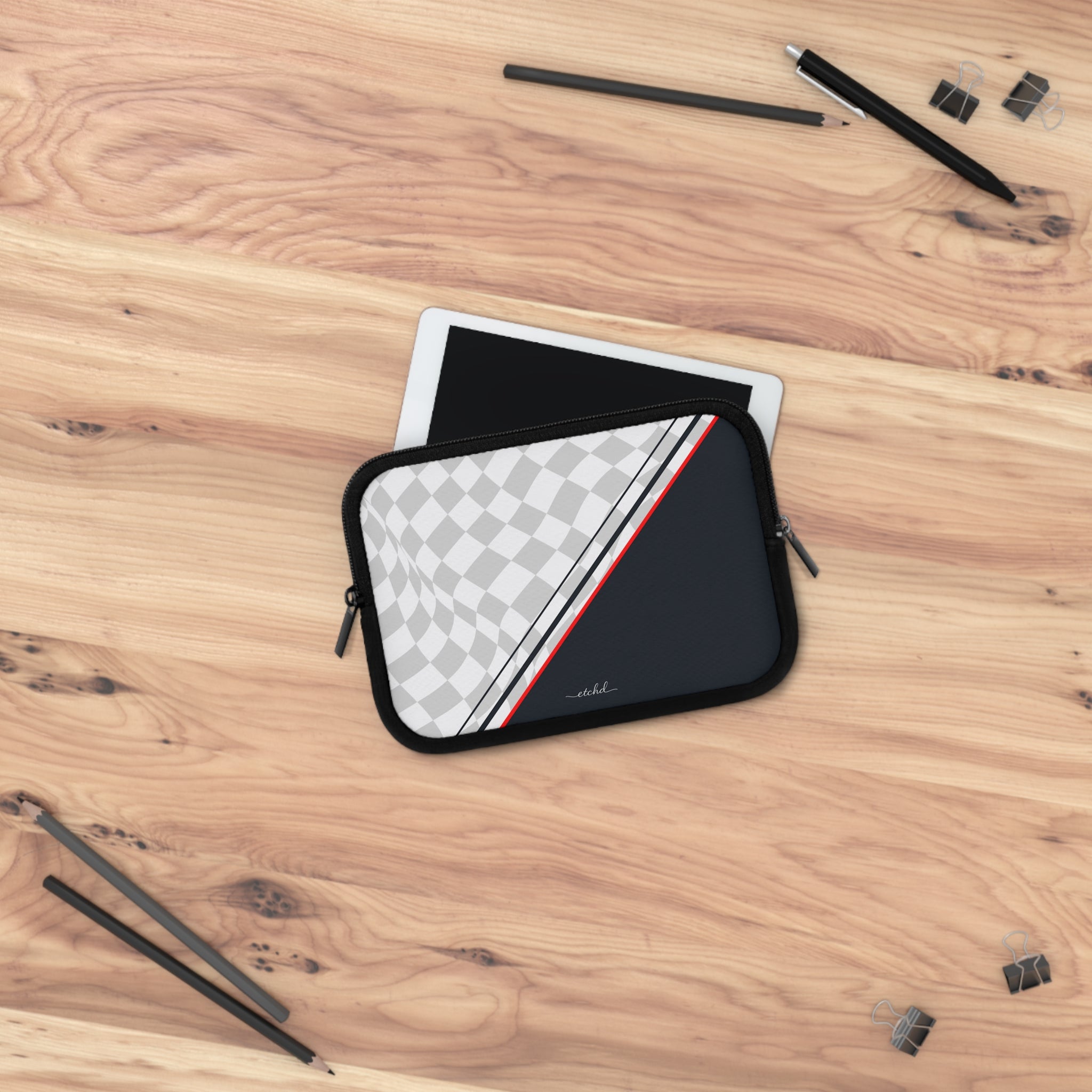 Checkered Flag Laptop Sleeve by etchd, view 14