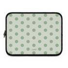 Sage & Cream Polka Dot Laptop Sleeve