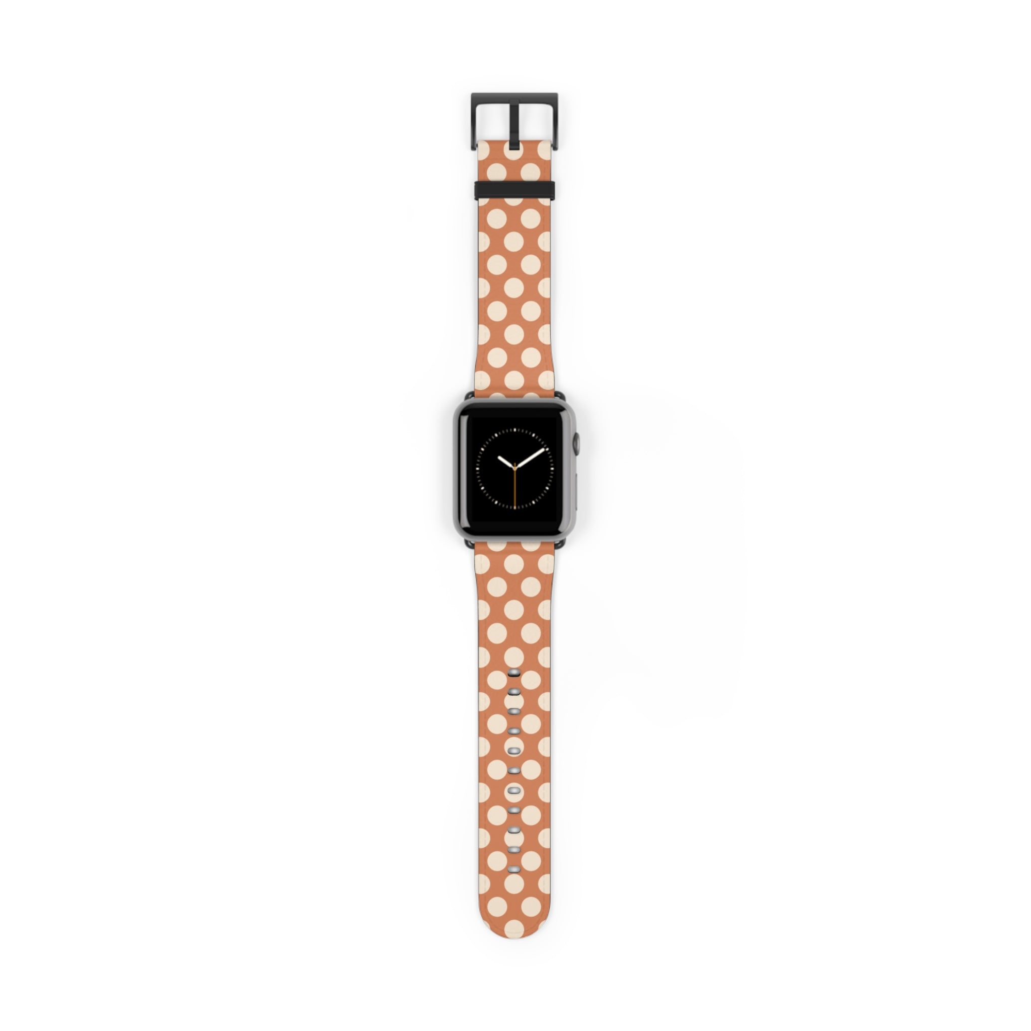 Cream & Terracotta Polka Dot Smartwatch Strap by etchd, view 2