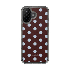 Cherry & Blue Polka Dot Clear Phone Case by etchd, view 35