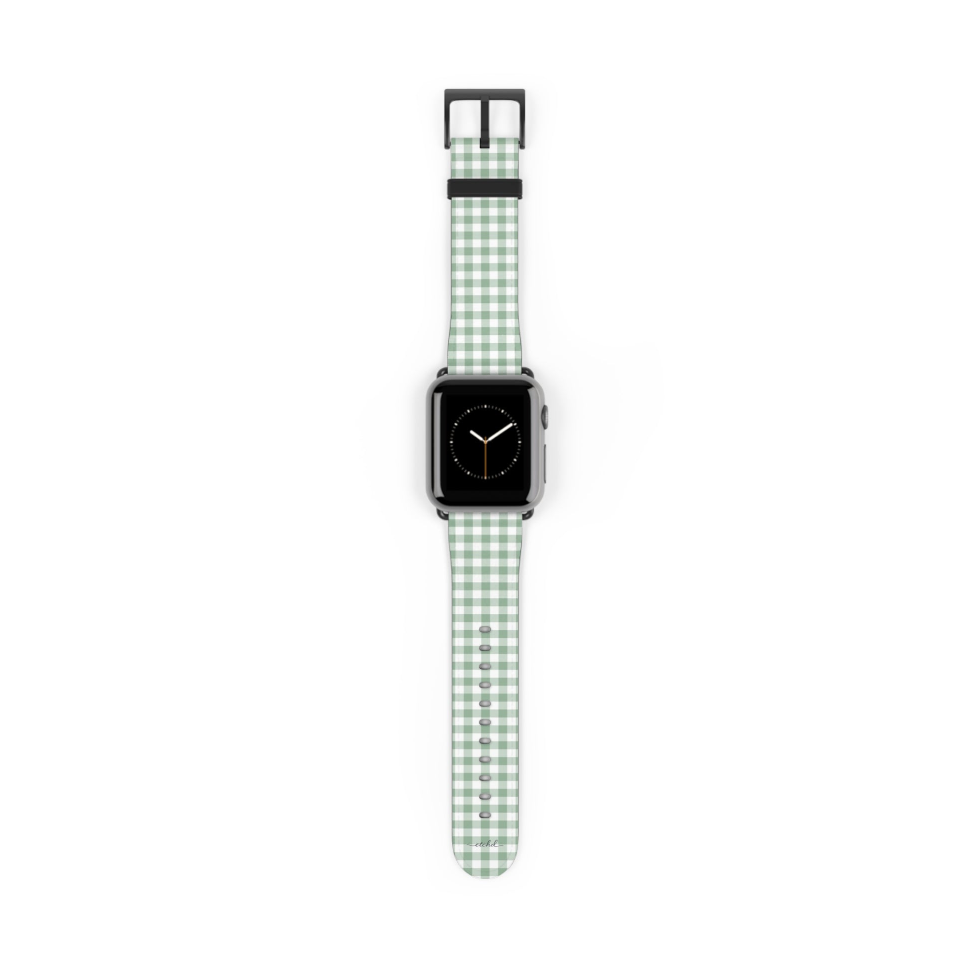 Sage Gingham Smartwatch Strap by etchd