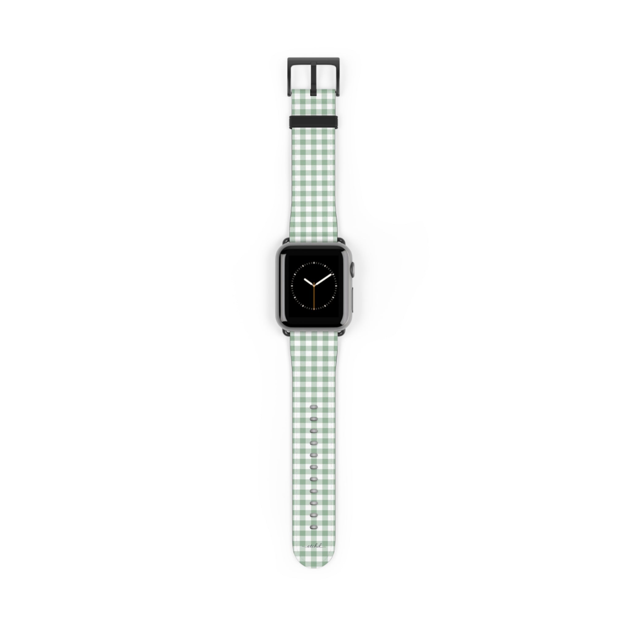 Sage Gingham Smartwatch Strap by etchd