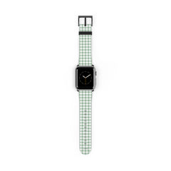 Sage Gingham Smartwatch Strap by etchd
