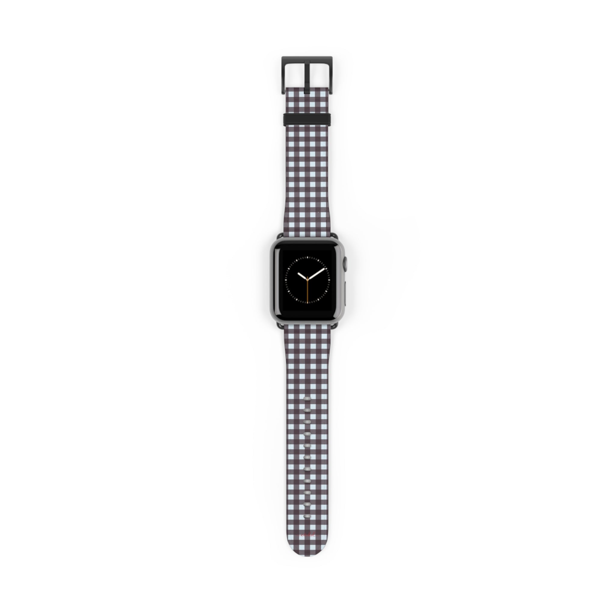 Blue & Plum Gingham Smartwatch Strap by etchd