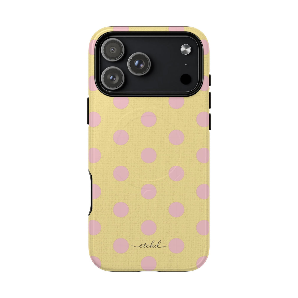 Pink & Butter Polka Dot Magnetic Phone Case by etchd, view 31