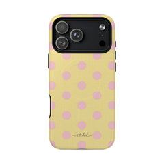 Pink & Butter Polka Dot Magnetic Phone Case by etchd, view 31