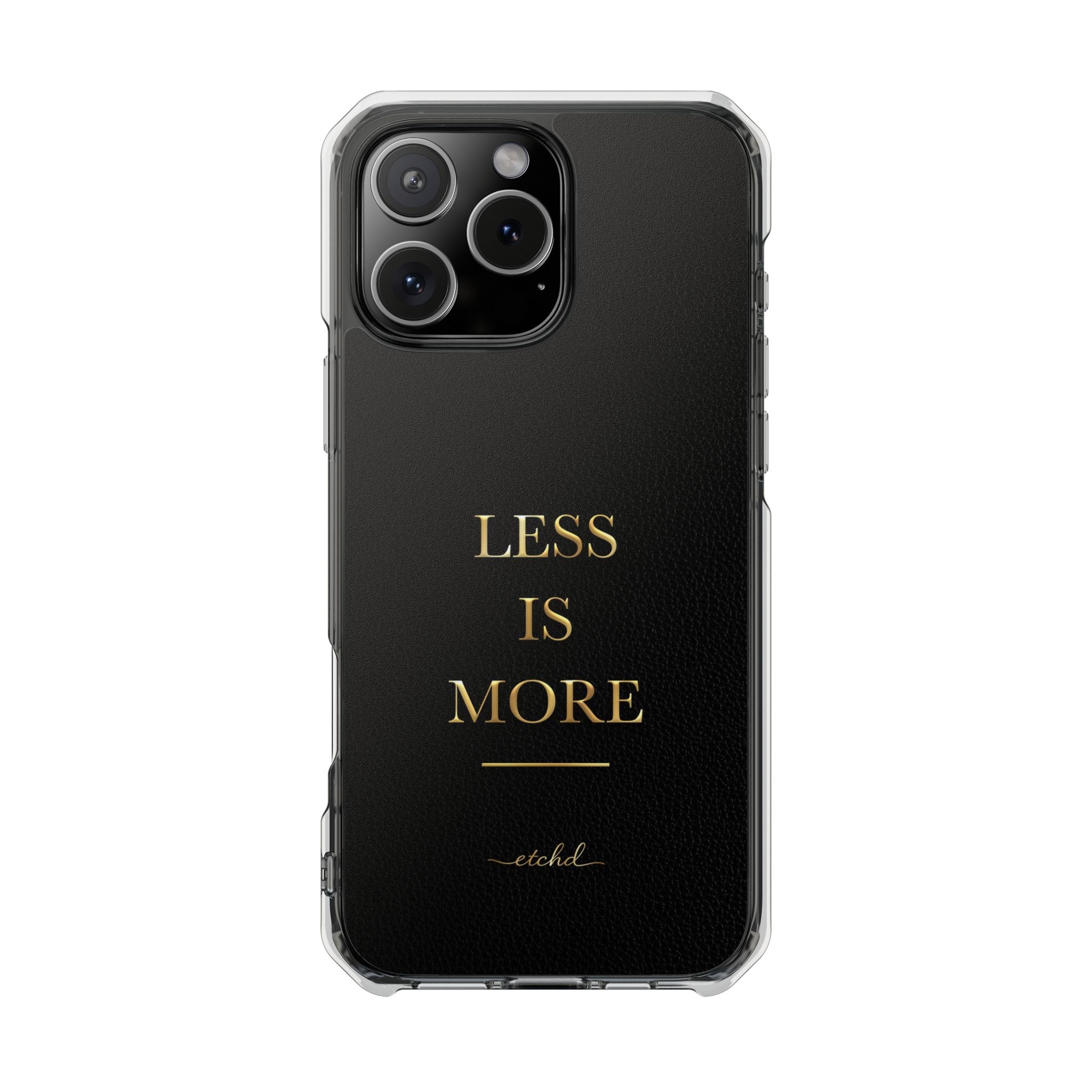 Less Is More Clear Magnetic Phone Case by etchd
