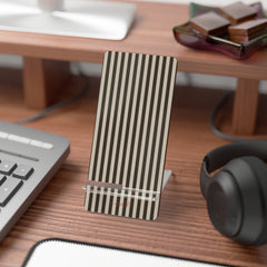 Cream & Brown Striped Supporto per telefono di etchd, vista 3