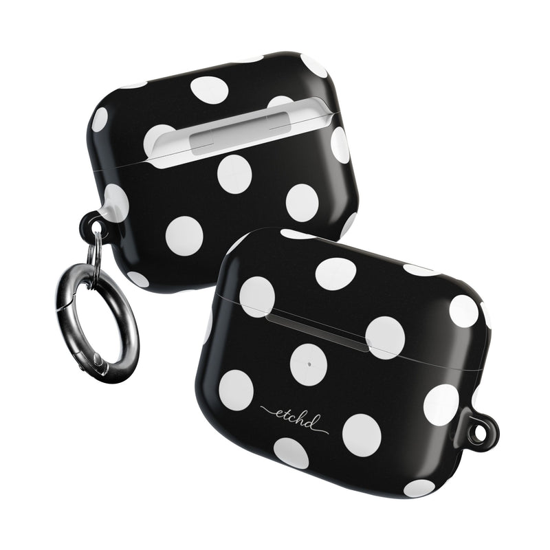 White & Black Polka Dot AirPod Case by etchd, view 10