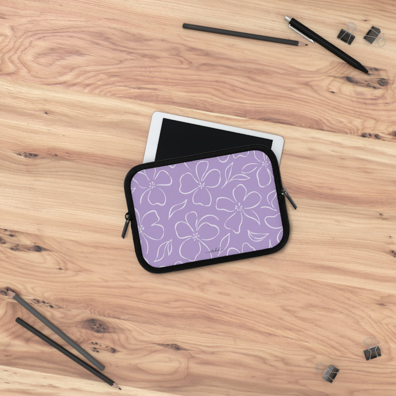Lilac & Cream Floral Laptop Sleeve by etchd, view 14
