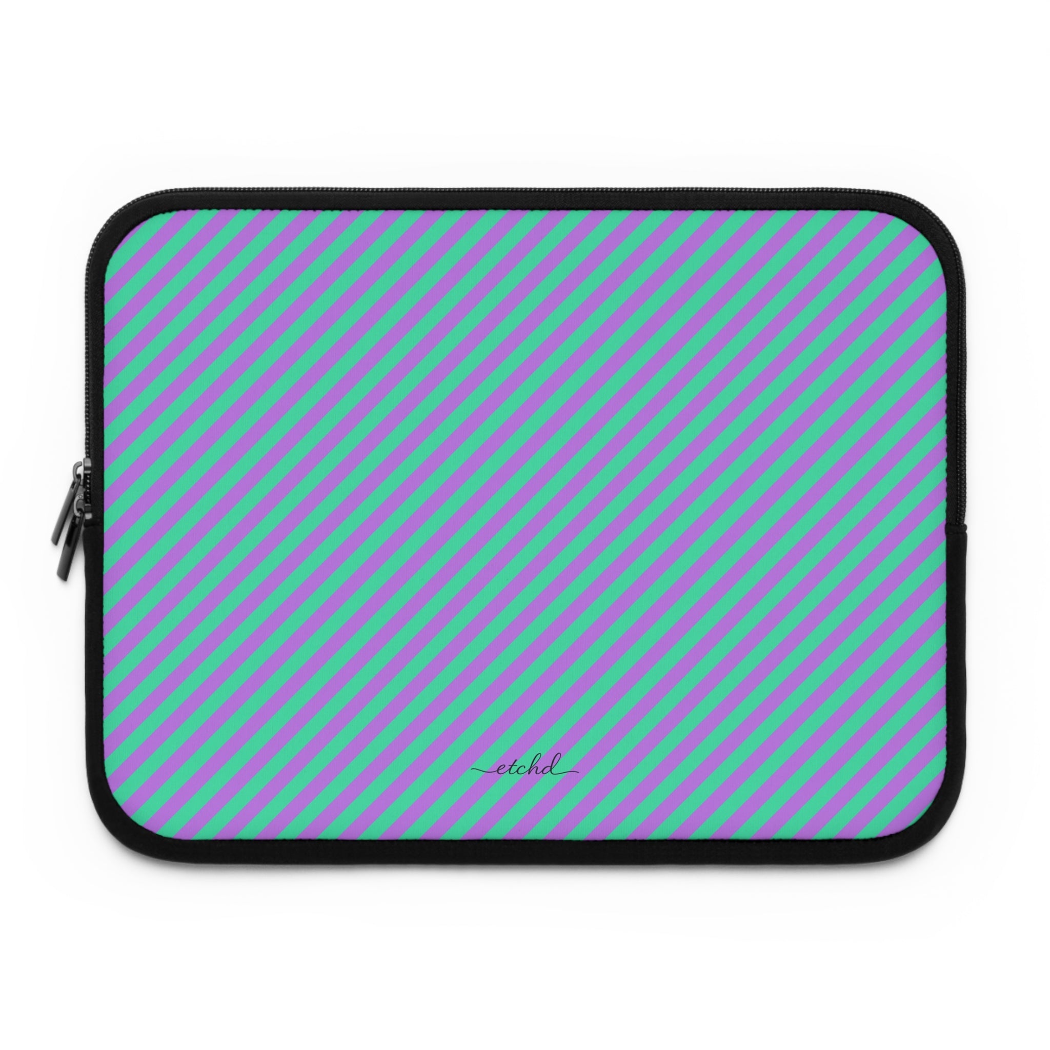 Lilac And Hypermint Diagonal Laptop Sleeve by etchd