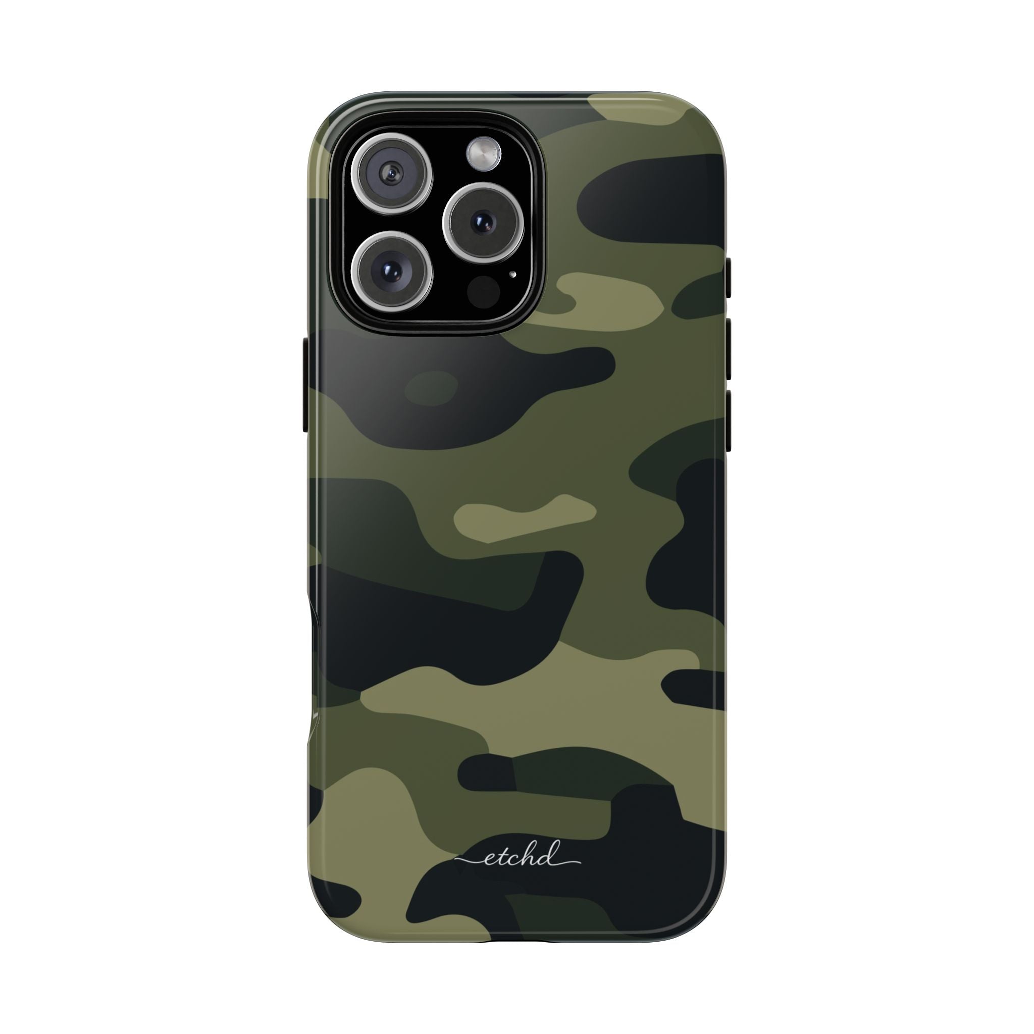 Green Camo Phone Case by etchd