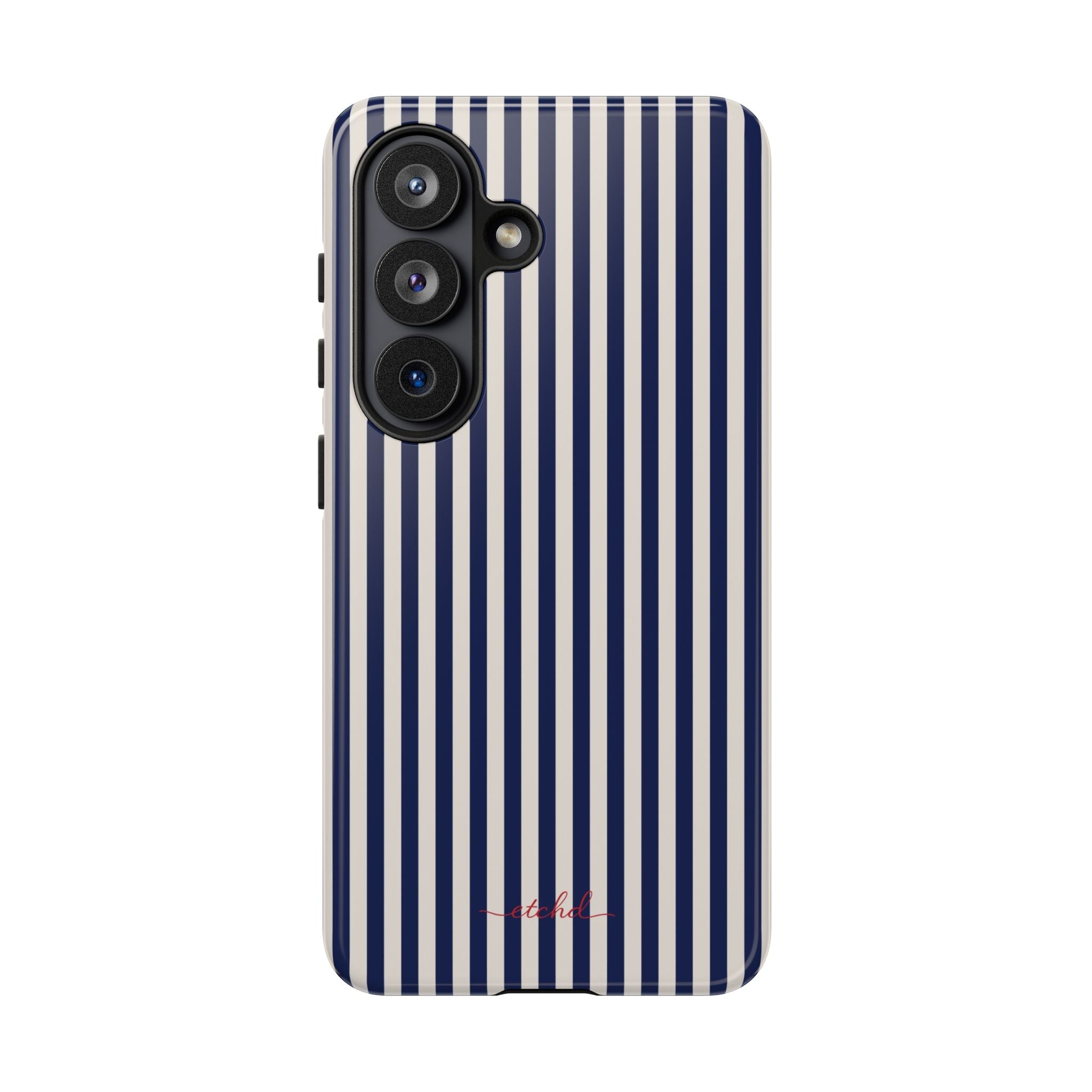 Navy & Cream Striped Phone Case by etchd, view 61